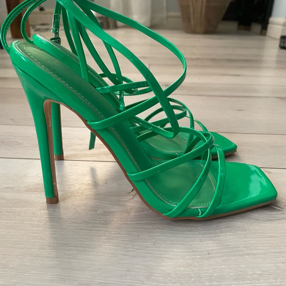 Green 5” Party High Heels